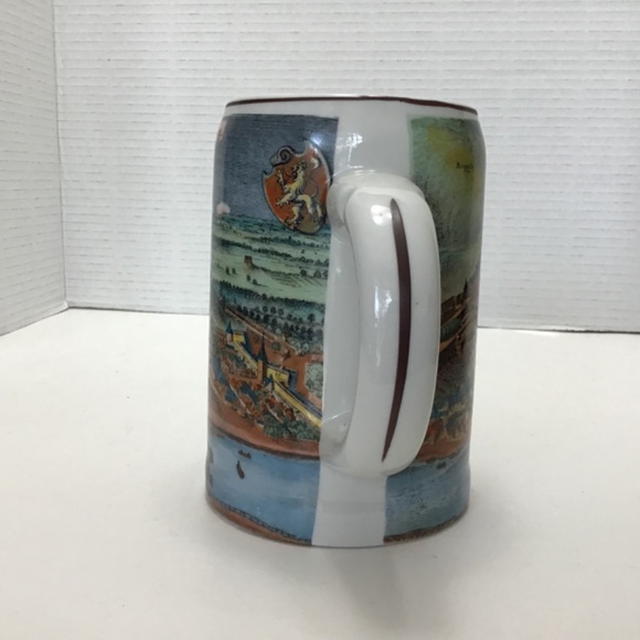 VTG Reutter Porzellan Heidelberg Germany Landscape Stoneware Ceramic Tall Mug - Picture 5 of 8
